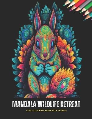 Mandala Wildlife Retreat: Adult Coloring Book with Animals, 50 Pages, 8.5 x 11 inches - Wallace M Blair - cover