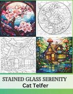 Stained Glass Serenity: Mosaic Landscape Coloring for Adult Relaxation and Stress Relief