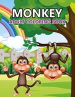 Monkey Adult Coloring Book