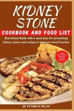 Kidney Stone Cookbook and Food List: Nutritional Guide with a meal plan for preventing kidney stones and recipes to improve renal function