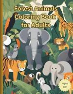 Forest Animals Coloring Book for Adults
