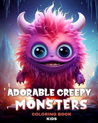 Adorable Creepy Monsters Coloring Book for Kids: Colouring Pages for Kids and Teens with Mini Monsters, Little Fantasy Creatures - Ariana Raisa - cover