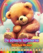 De sötaste björnarna - Målarbok för barn - Kreativa och roliga scener med skrattande björnar: Charmiga teckningar som uppmuntrar till kreativitet och skoj för barn