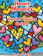 Heart Mosaics: Detailed Coloring Designs