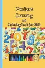 Numbers learning and coloring book for kids