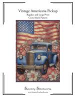 Vintage Americana Pickup Cross Stitch Pattern: Regular and Large Print Chart