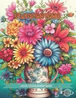 Flowers Vase: A Coloring Book for Adults Passionate About Art and Painting Volume 1
