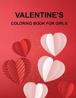 Valentine's Coloring Book For Girls