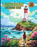 Lighthouse Coloring Book For Kids: Cute Seaside Lighthouse Coloring Pages For Color & Relaxation