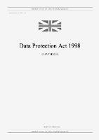 Data Protection Act 1998 (c. 29) - United Kingdom Legislation - cover