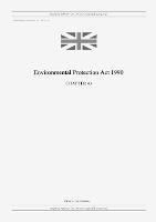 Environmental Protection Act 1990 (c. 43) - United Kingdom Legislation - cover