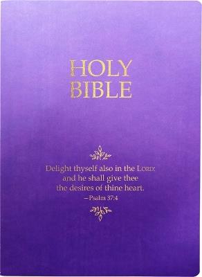 KJV Holy Bible, Delight Yourself in the Lord Life Verse Edition, Large Print, Royal Purple Ultrasoft: (Red Letter) - Whitaker House - cover
