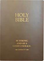 KJV Holy Bible, Be Strong and Courageous Life Verse Edition, Large Print, Coffee Ultrasoft: (Red Letter, Brown, 1611 Version)
