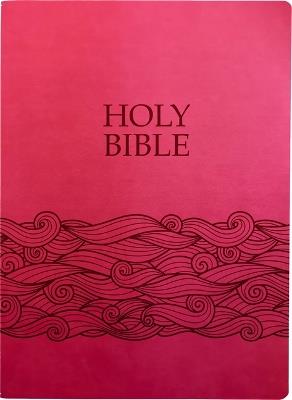 KJV Holy Bible, Wave Design, Large Print, Berry Ultrasoft: (Red Letter, Pink), 1611 Version) - Whitaker House - cover