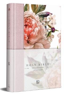 KJV Holy Bible, Large Print Medium format, Pink Cloth Hardcover w/Ribbon Marker, Red Letter - KING JAMES VERSION - cover