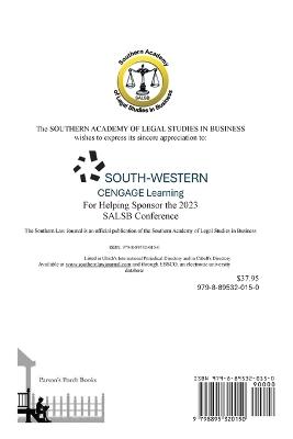 Southern Law Journal, Fall 2024 - cover