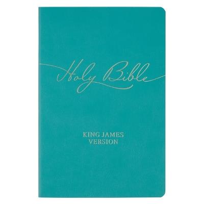 KJV Bible Gift Faux Leather, Teal - cover