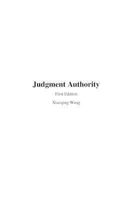 Judgment Authority - Xiaoqing Wang - cover