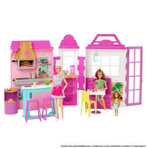 Giocattolo Barbie - Il Ristorante, Playset con bambola ed oltre 30 accessori con 6 aree di gioco, 3+ anni Barbie