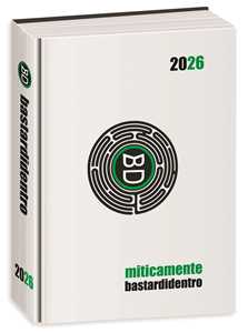 Cartoleria Diario Pocket 16 mesi 2025-26, Classic Bastardidentro Agenda Miticamente, 11,5 x 15,9 cm - Bianco Bastardidentro