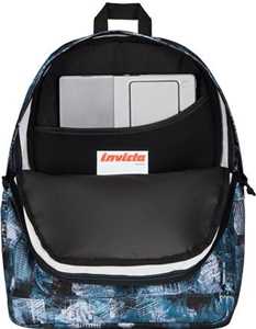 Cartoleria Zaino Jelek Fantasy Grs Invicta Backpack, blu con skyline 32 x 43 x 25 cm Invicta