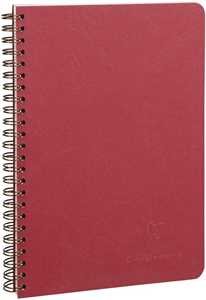 Cartoleria Quaderno Age Bag con spirale medium a righe. Rosso ciliegia Clairefontaine