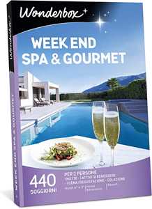 Idee regalo Wonderbox Cofanetto Regalo - Week End Spa & Gourmet - valido 3 Anni e 3 Mesi Wonderbox Italia