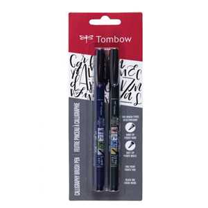 Cartoleria Tombow WS-BHS-2P penna calligrafica Nero 2 pezzo(i) Tombow