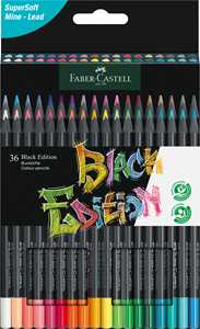 Cartoleria Astuccio cartone da 36 matite colorate triangolari Black Edition Faber-Castell