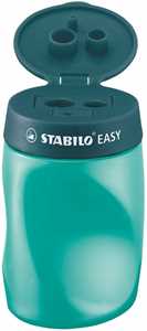 Cartoleria Temperamatite Ergonomico - STABILO EASYtemperino per Mancini - Petrolio STABILO