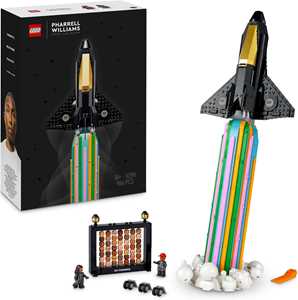 Giocattolo LEGO Icons 10391 Sulla Luna con Pharrell Williams, Kit Modellismo Adulti con Space Shuttle, Regalo Uomo o Donna da Collezione LEGO