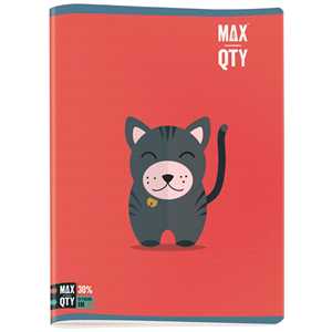 Cartoleria Quaderno maxi A4 Seven MAX QTY Flat Animals. Quadretti piccoli 4 mm Seven