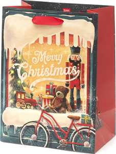Cartoleria Sacchetto regalo - Medium - Xmas Window Legami