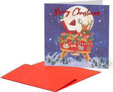 Cartoleria Biglietto di Auguri Piccolo - Slitta Legami