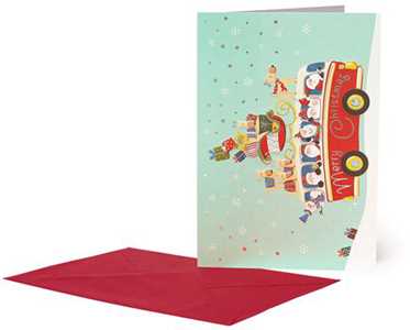 Cartoleria Biglietto auguri Legami Unusual Christmas, Santa Bus - 11,5x17 cm Legami
