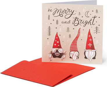 Cartoleria Biglietto auguri Legami Christmas, Gnomes - 7x7 cm Legami