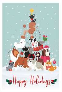 Cartoleria Biglietto auguri Natale Legami, Dogs, Greeting Cards - 11,50 x 17 cm Legami