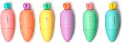 Cartoleria Set di 6 mini evidenziatori Legami - Carrate Team - Carrot Legami