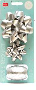 Cartoleria Set fiocchi e nastri Natale Legami, argento Legami