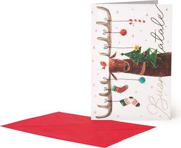 Cartoleria Biglietto auguri Legami unusual christmas greeting cards - 11,5x17 - renna Legami