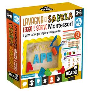 Giocattolo Lavagna di Sabbia Leggo e Scrivo Montessori Headu